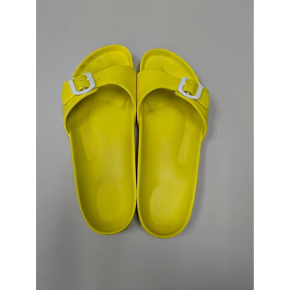 Birkenstock Shoes - Birkenstock Bright Yellow Sandal Slides Women Vibrant Buckle EVA Waterproof